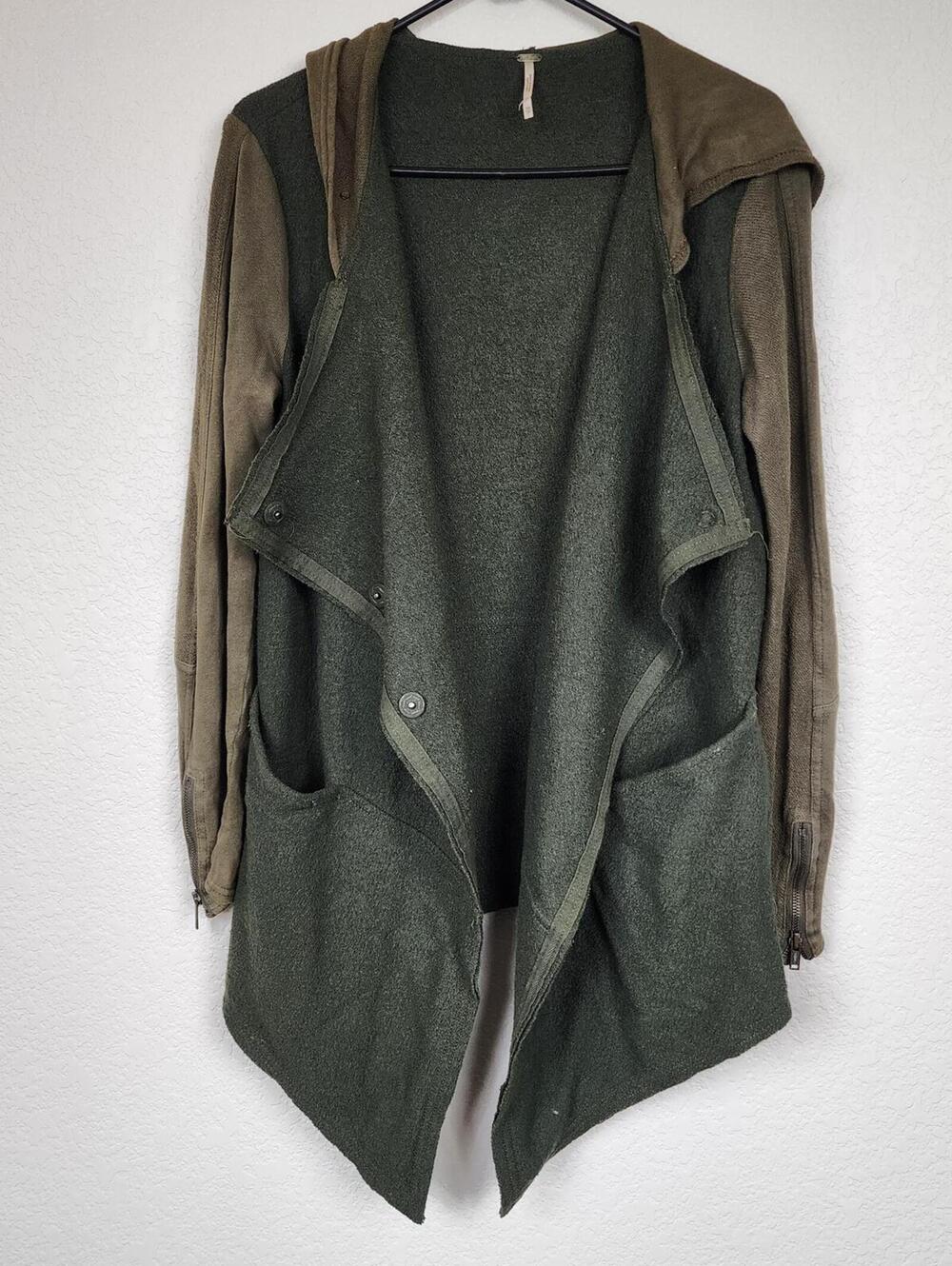 Free People Wool Cardigan Blazer Jacket